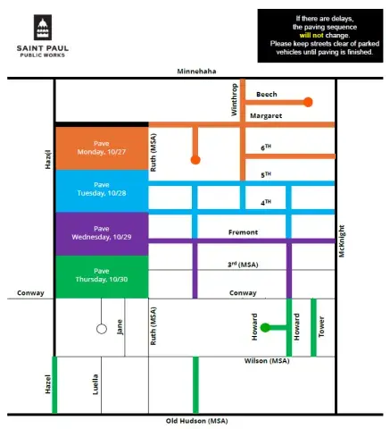 Fourth-Howard Paving Schedule Map V2