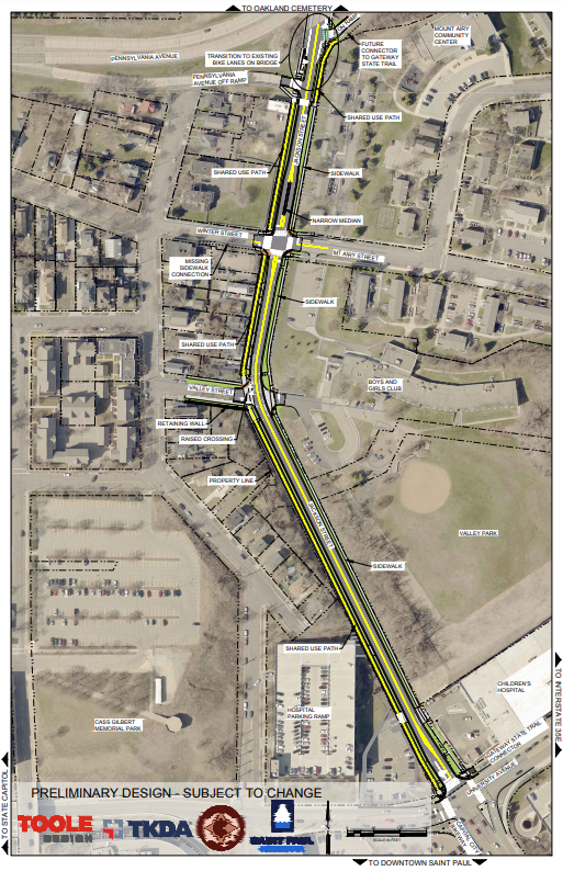 Preliminary design of Jackson Street between Pennsylvania and University August 2024