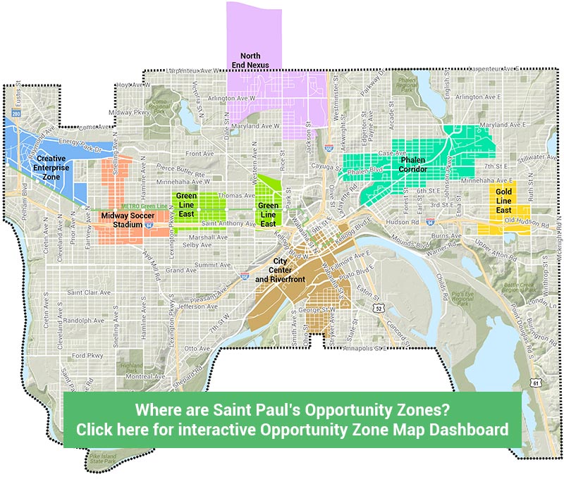 map of st paul mn Opportunity Zones Saint Paul Minnesota