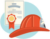 fire fighter hat with certificate