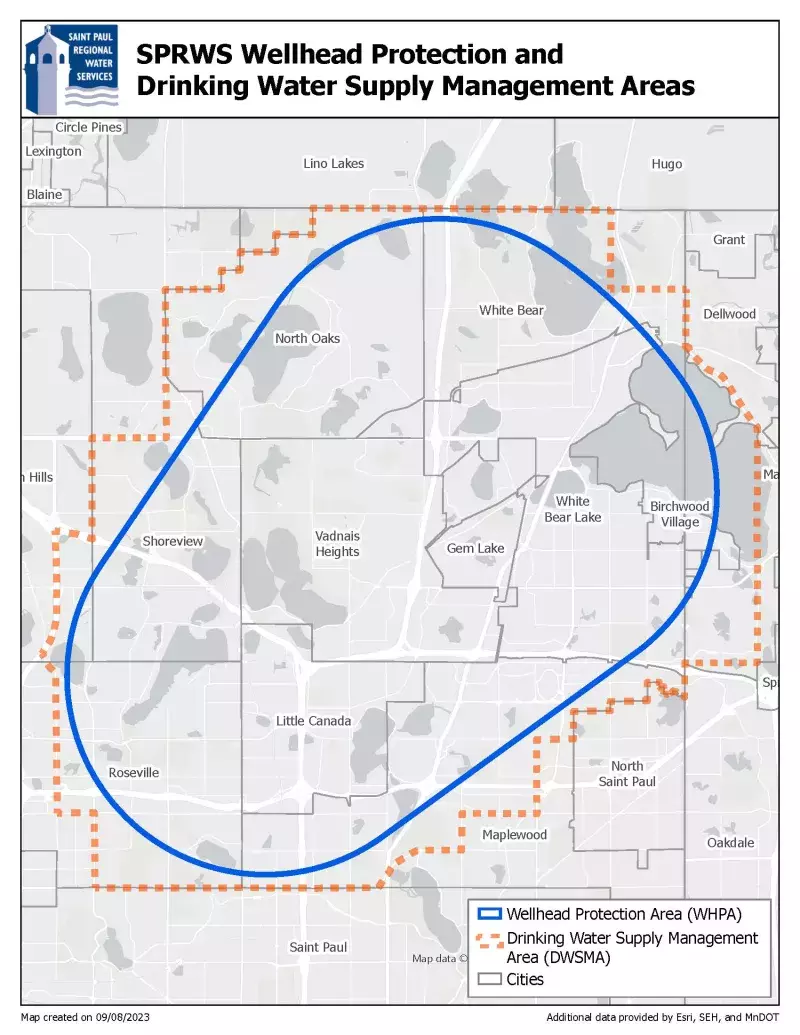 Map of SPRWS Wellhead Protection and Drinking Water Supply Management Area