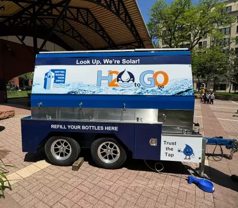 SPRWS water wagon trailer deployed at an event