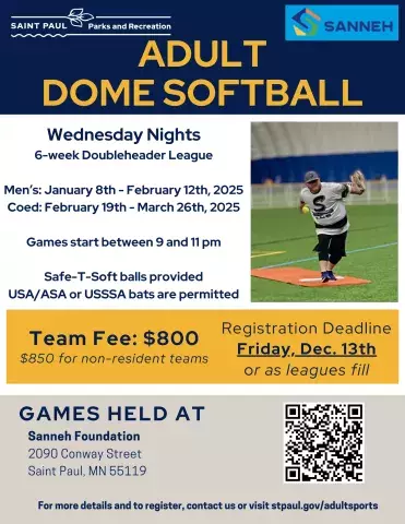 Adult Dome Softball 2025 Flyer