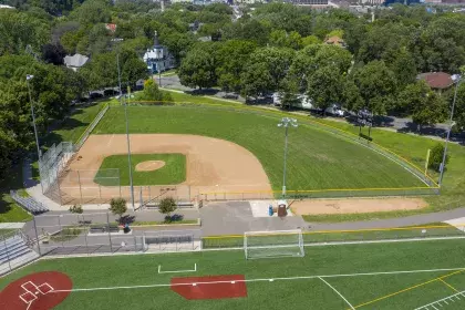 Image of El Rio Vista Recreation Center and outside area taken from air