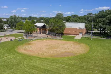 Image of Hazel Park Recreation and outdoor area taken from air