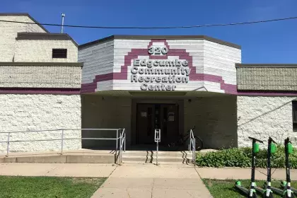 Outside entrance of Edgcumbe Recreation Center