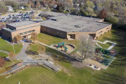 Highwood Hills Recreation Center taken from air