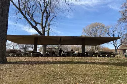 Indian Mounds - Large Shelter  - Wide shot.