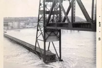 Photo of St. Paul during 1965 flood