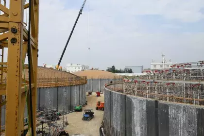 Construction of new concrete structures at McCarrons water treatment plant