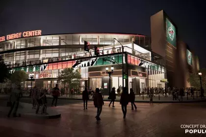 Rendering of New Xcel Energy Center Exterior