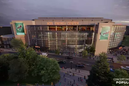 Rendering of New Xcel Energy Center Exterior